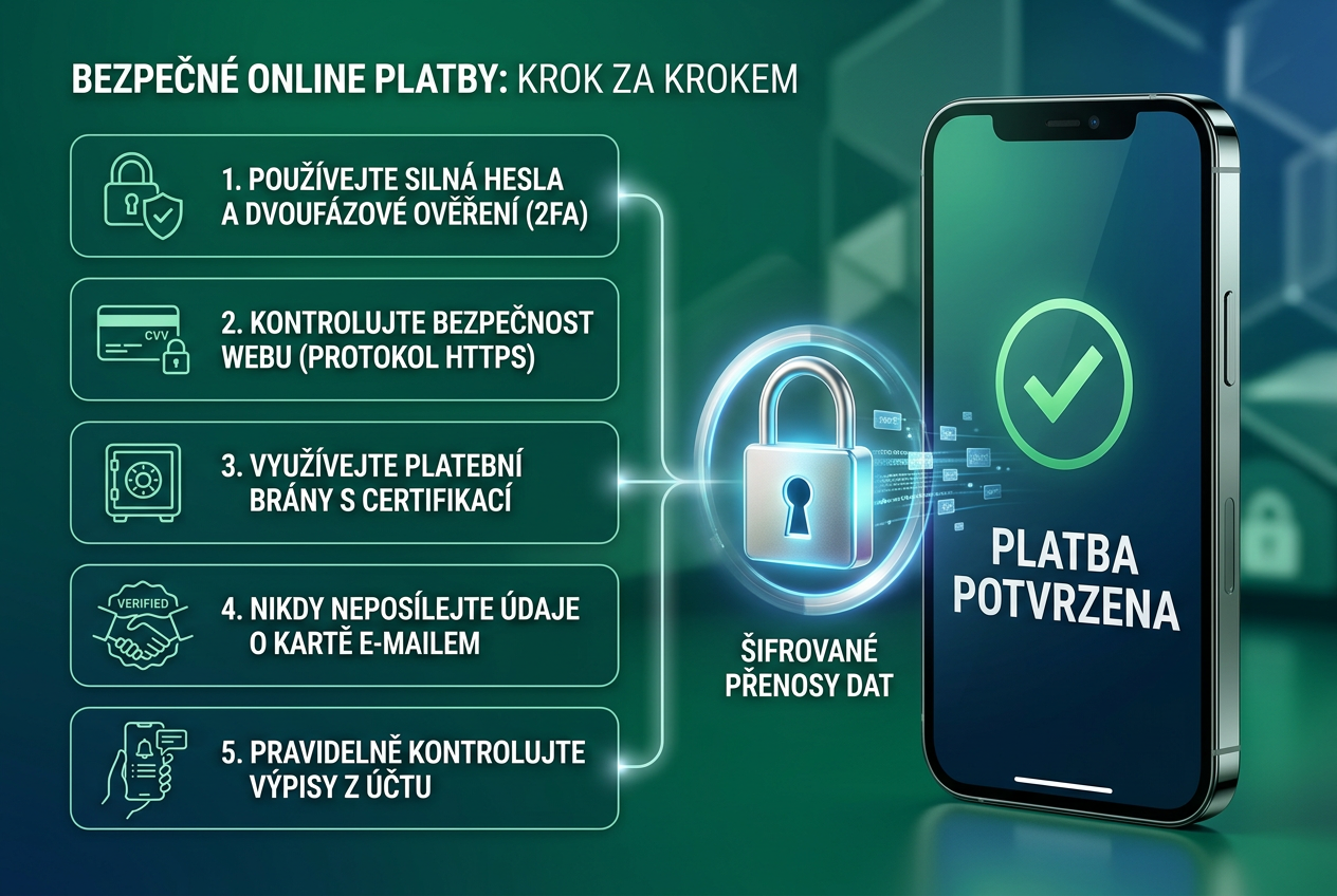 Ilustrace digitálního rozhraní pro bezpečný vklad peněz